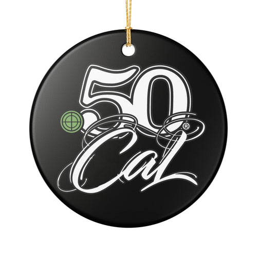 .50Cal Ceramic Holiday Ornament (1pc)
