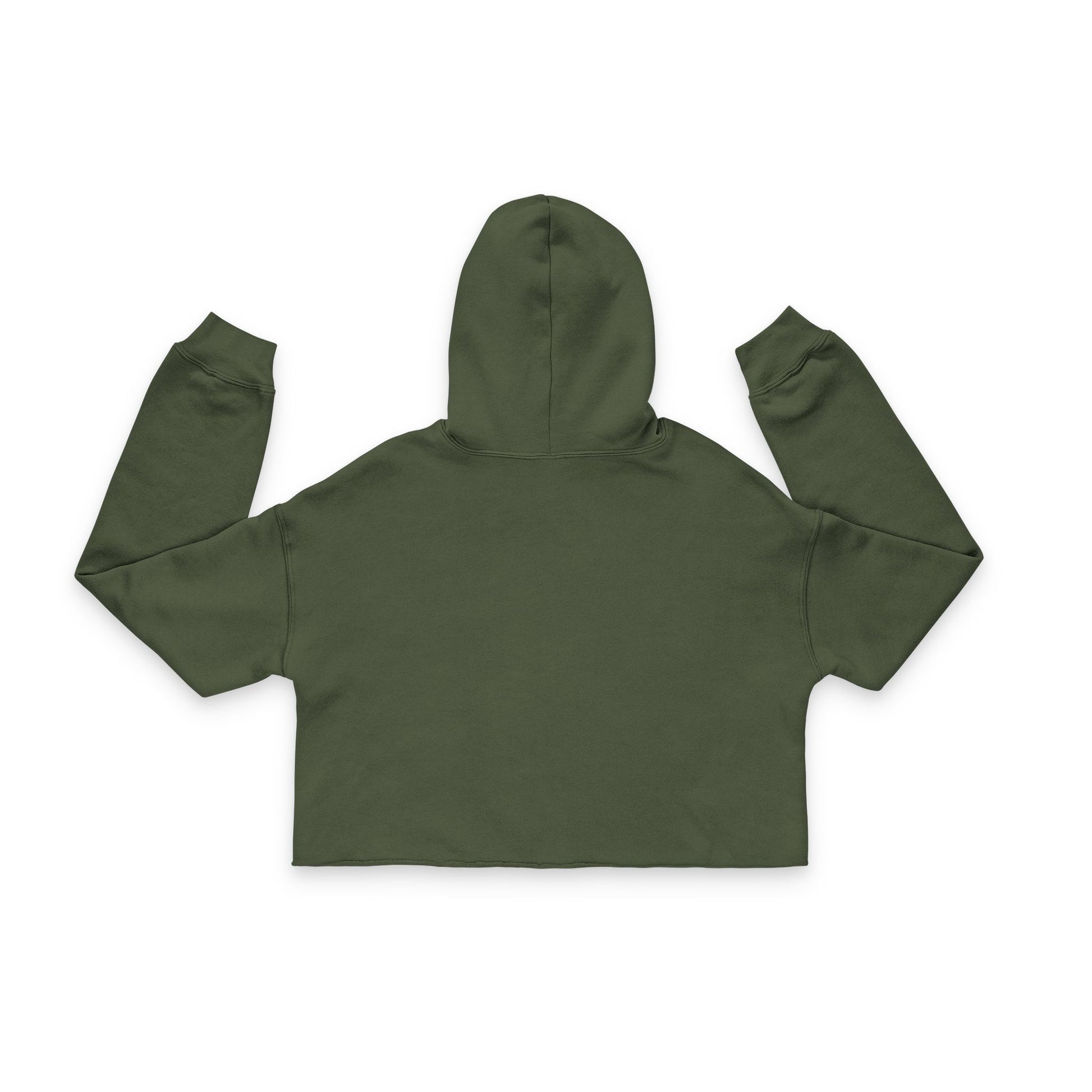 Women's Cropped Hoodie with 50 Cal Design, Casual Streetwear, Gift for Her, Fitness Apparel, Holiday Outfit