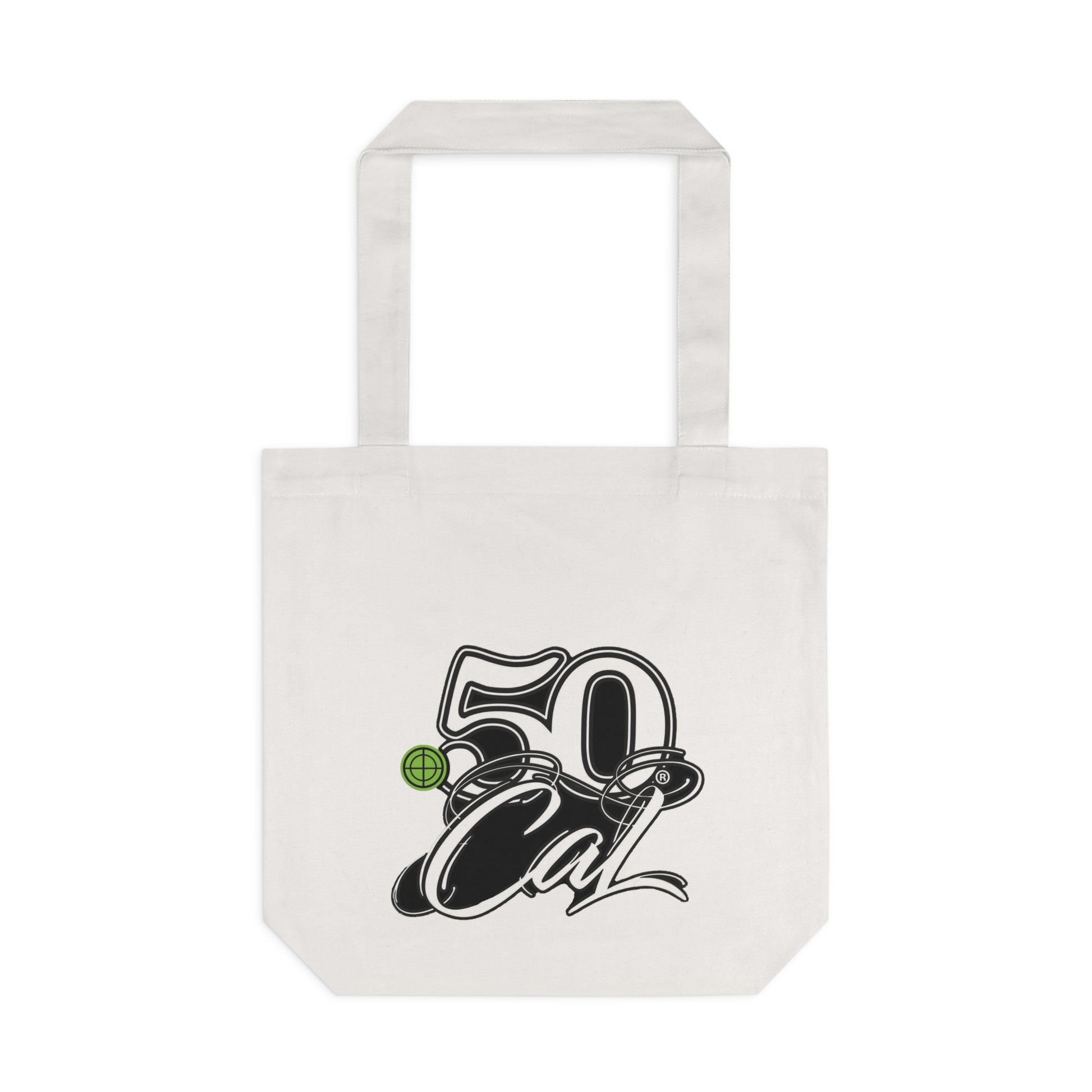 Stylish Cotton Tote Bag - 50 Cal Design, Eco-Friendly Carryall, Grocery Shopping Bag, Beach Tote, Gift for Him/Her